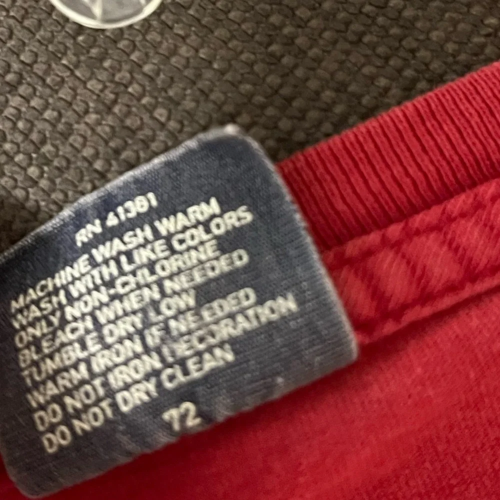 Vintage Polo Ralph Lauren Red Long Sleeve Crew Neck T-Shirt. Size Men's Medium